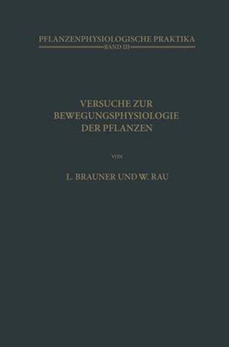 Cover image for Versuche zur Bewegungsphysiologie der Pflanzen