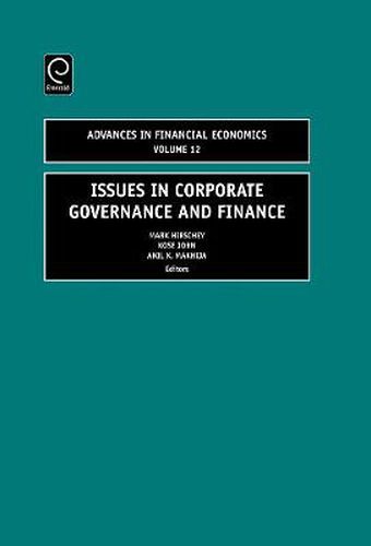 Cover image for Issues in Corporate Governance and Finance