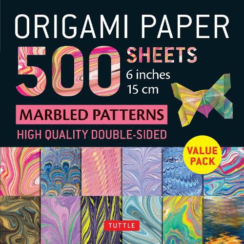 Cover image for Origami Paper 500 Sheets Marbled Patterns 6 (15 CM)