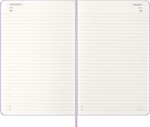 Lilac Hardback Large Daily 2026 Moleskine Diary