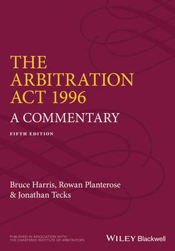 Cover image for The Arbitration Act 1996 - A Commentary 5e