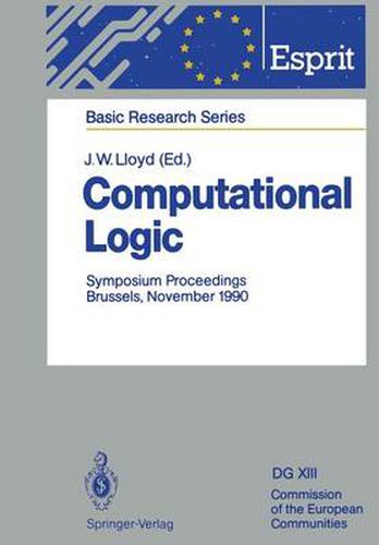 Cover image for Computational Logic: Symposium Proceedings, Brussels, November 13/14, 1990