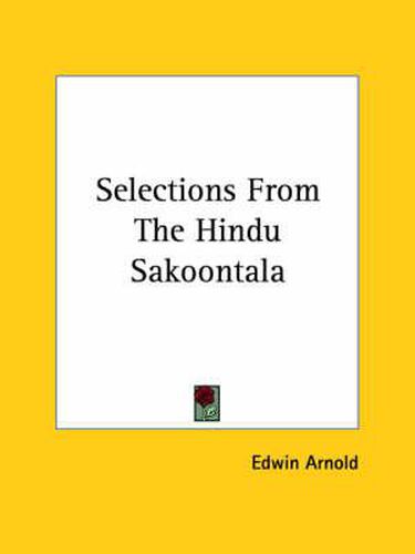 Cover image for Selections from the Hindu Sakoontala