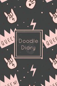 Cover image for Doodle Diary: Writing Prompts & Blank Lined Drawing Pages, Girls Gift, Notebook, Journal, Book