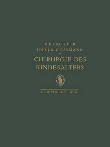 Cover image for Chirurgie des Kindesalters