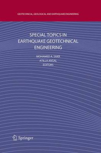 Cover image for Special Topics in Earthquake Geotechnical Engineering