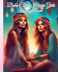 Cover image for Boho Style Hippie Girls Coloring Book