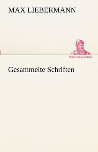 Cover image for Gesammelte Schriften