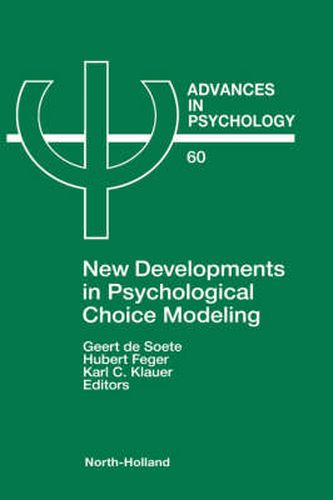 Cover image for New Developments in Psychological Choice Modeling