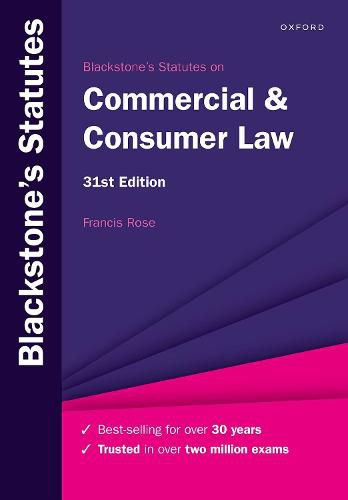 Cover image for Blackstone's Statutes on Commercial & Consumer Law