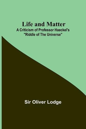 Cover image for Life and Matter