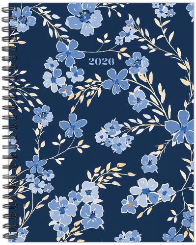 Cover image for Blue Floral 2026 8.5 X 11 Weekly Monthly Softcover Planner