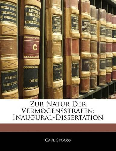 Cover image for Zur Natur Der Verm Gensstrafen: Inaugural-Dissertation