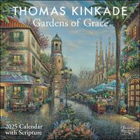 Cover image for Thomas Kinkade Gardens of Grace with Scripture 2025 Wall Calendar