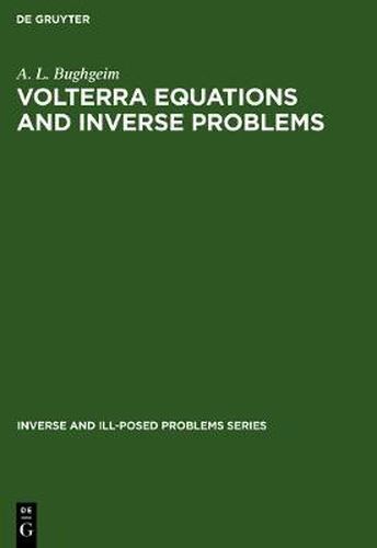 Cover image for Volterra Equations and Inverse Problems