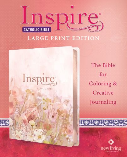 Cover image for NLT Inspire Catholic Bible Large Print (LeatherLike, Pink Fi
