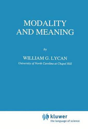 Cover image for Modality and Meaning