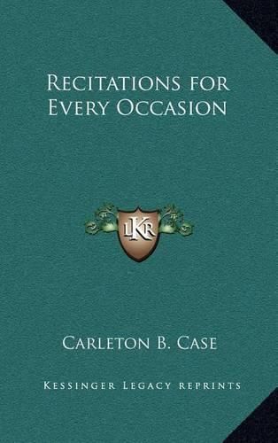 Cover image for Recitations for Every Occasion