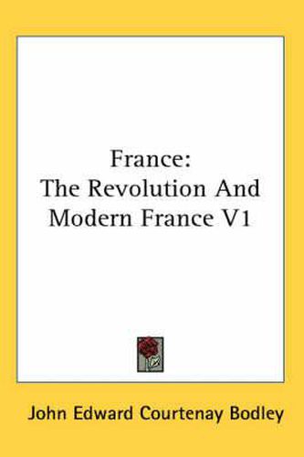 Cover image for France: The Revolution and Modern France V1