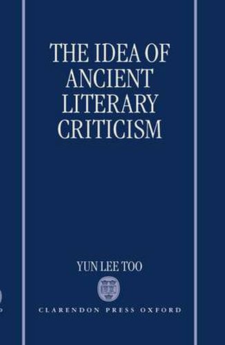 Cover image for The Idea of Ancient Literary Criticism