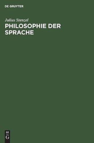 Cover image for Philosophie Der Sprache