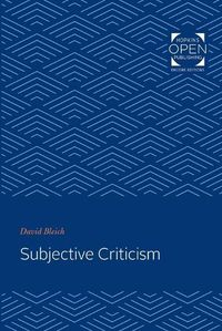 Cover image for Subjective Criticism