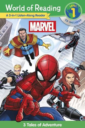 Cover image for World of Reading Marvel 3-In-1 Listen-Along Reader: 3 Tales of Adventure