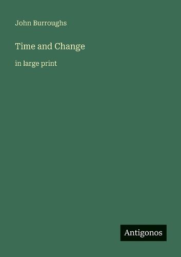 Cover image for Time and Change
