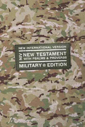 Cover image for NIV, New Testament with Psalms and Proverbs, Military Edition, Compact, Paperback, Military Camo, Comfort Print