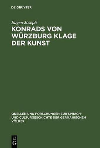 Cover image for Konrads von Wurzburg Klage der Kunst
