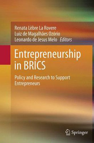 Cover image for Entrepreneurship in BRICS: Policy and Research to Support Entrepreneurs