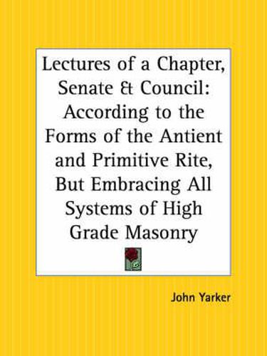 Cover image for Lectures of a Chapter, Senate