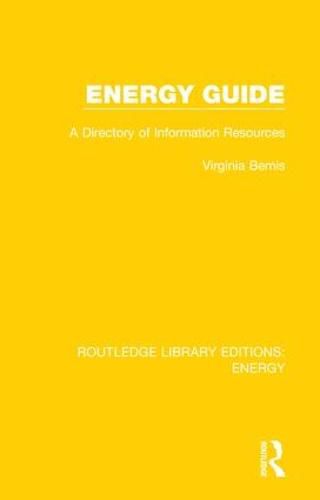 Cover image for Energy Guide: A Directory of Information Resources
