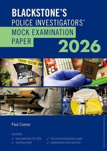 Cover image for Blackstone's Police Investigators' Mock Exam 2026
