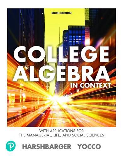Cover image for Corequisite Notebook for College Algebra in Context with Applications for the Managerial, Life, and Social Sciences