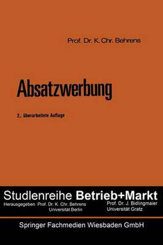 Cover image for Absatzwerbung