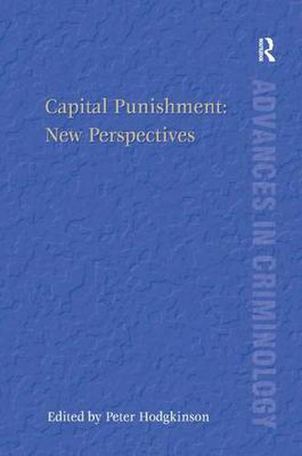 Cover image for Capital Punishment: New Perspectives