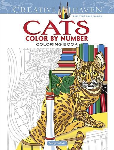 Cover image for Creative Haven Cats Color by Number Coloring Book