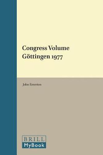 Congress Volume Goettingen 1977