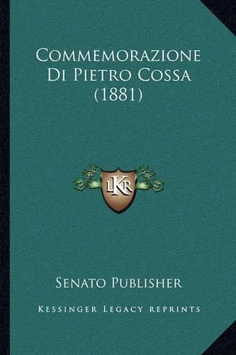 Commemorazione Di Pietro Cossa (1881)