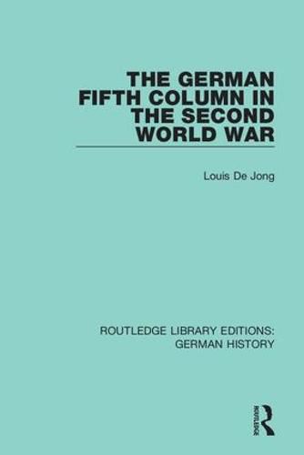 Cover image for The German Fifth Column in the Second World War