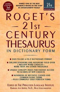 Cover image for Roget's 21st Century Thesaurus: In Dictionary Form