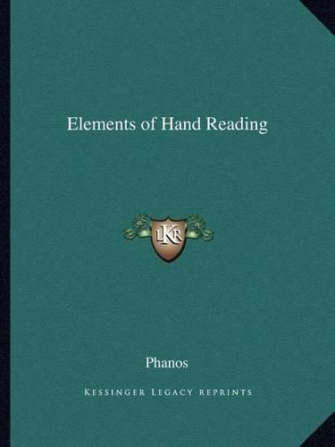 Cover image for Elements of Hand Reading