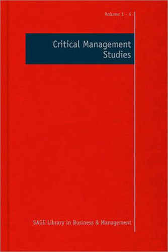 Cover image for Critical Management Studies