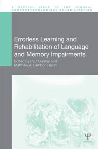 Cover image for Errorless Learning and Rehabilitation of Language and Memory Impairments