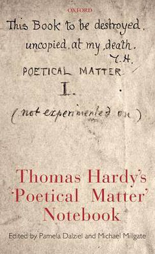 Cover image for Thomas Hardy's 'Poetical Matter' Notebook