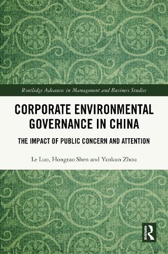 Cover image for Corporate Environmental Governance in China