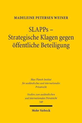 Cover image for SLAPPs - Strategische Klagen gegen oeffentliche Beteiligung