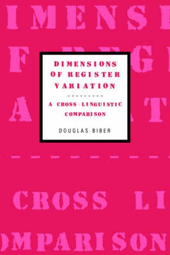 Cover image for Dimensions of Register Variation: A Cross-Linguistic Comparison