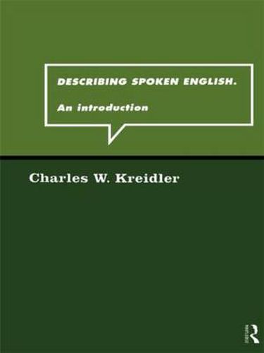 Cover image for Describing Spoken English: An Introduction